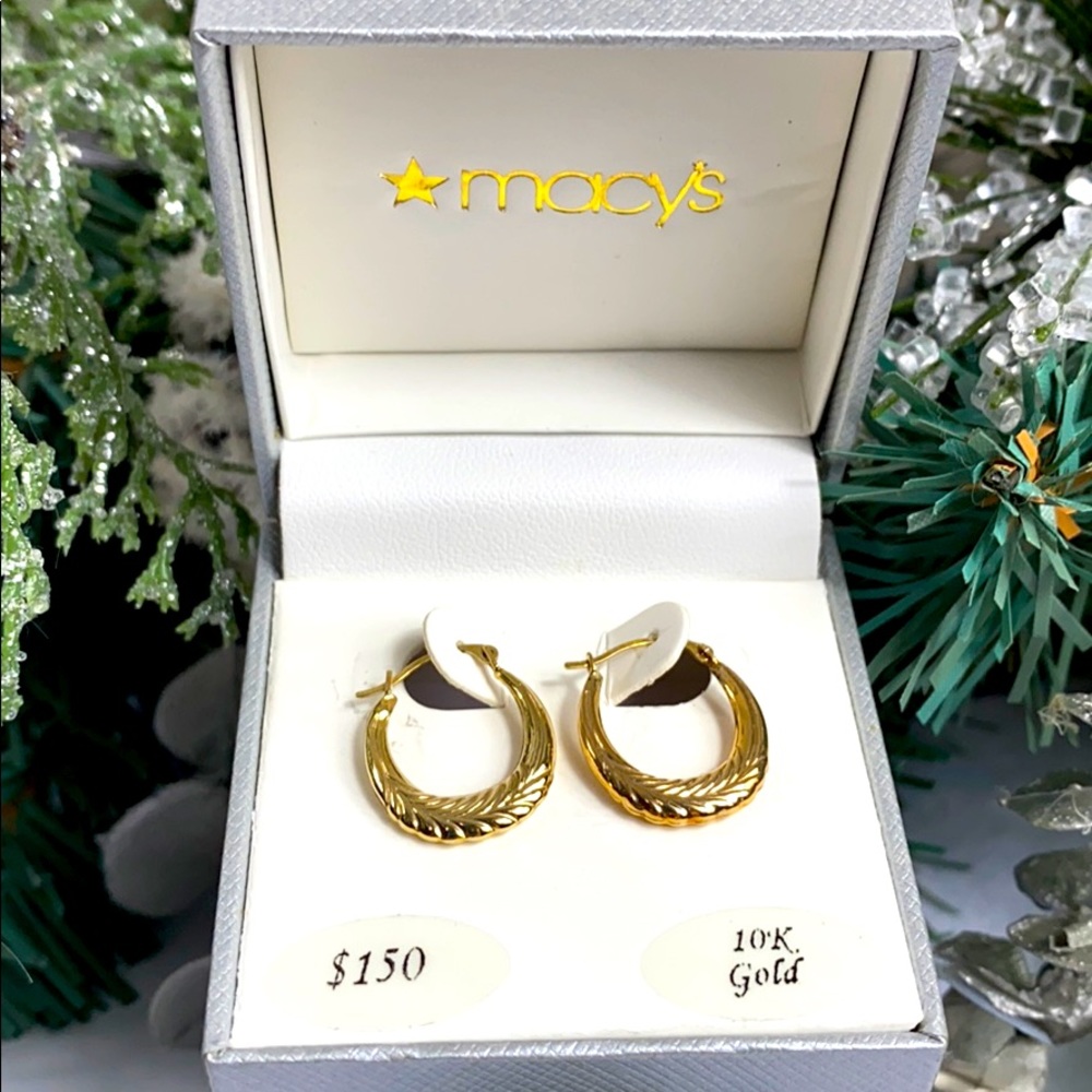Gold hoop earrings